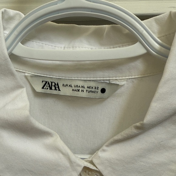 Zara White Poplin wrap shirt - Picture 2 of 5